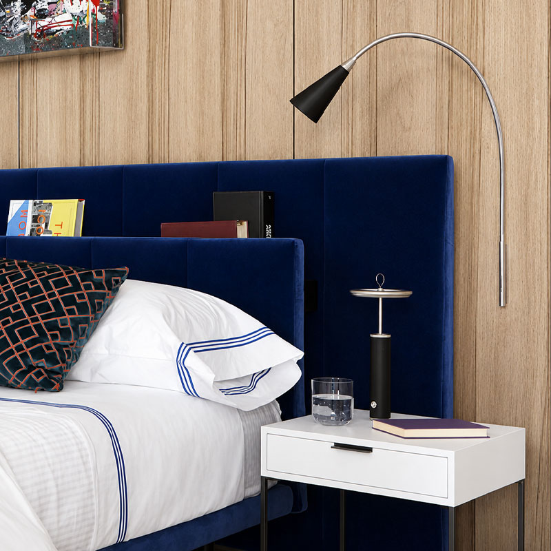 Zanotta Lit Grandala Tissu Cuir rangement Chevet 160x200 Gabriele Rosa Icônes Angers Nantes Paris Bordeaux Tours Mans Rennes Lyon Orleans 7