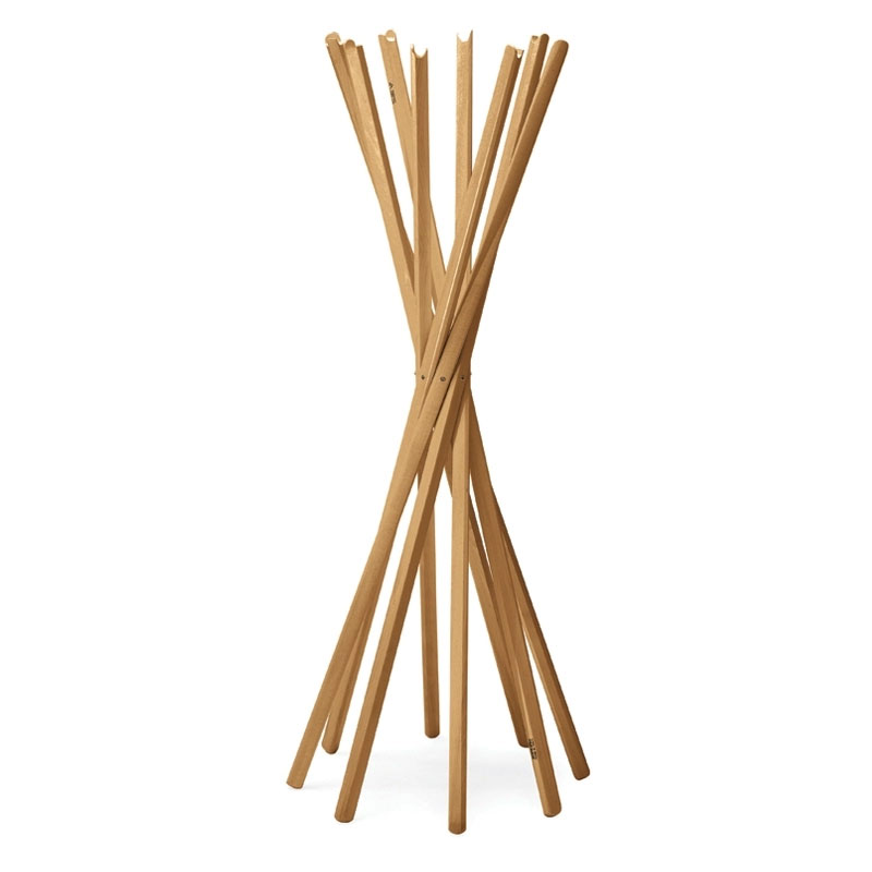 Zanotta Sciangai Porte manteau Bois Chene Accesoire Icônes Angers Nantes Paris Bordeaux Nice Tours Mans Rennes 1
