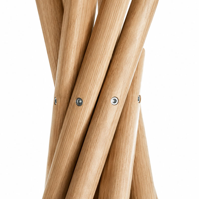 Zanotta Sciangai Porte manteau Bois Chene Accesoire Icônes Angers Nantes Paris Bordeaux Nice Tours Mans Rennes 7