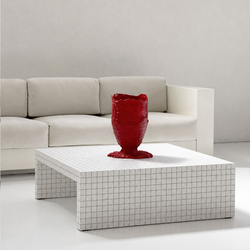 Zanotta Table Basse Quaderna Blanc Noir quadrillage 90x90 Superstudio Icônes Angers Nantes Paris Bordeaux Nice Tours Mans Rennes 2