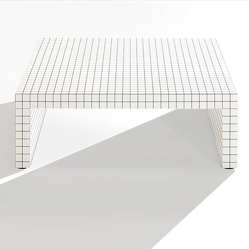 Zanotta Table Basse Quaderna Blanc Noir quadrillage 90x90 Superstudio Icônes Angers Nantes Paris Bordeaux Nice Tours Mans Rennes 4