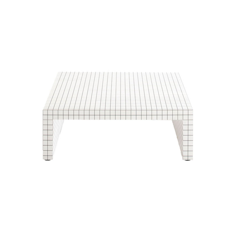 Zanotta Table Basse Quaderna Blanc Noir quadrillage 90x90 Superstudio Icônes Angers Nantes Paris Bordeaux Nice Tours Mans Rennes 5