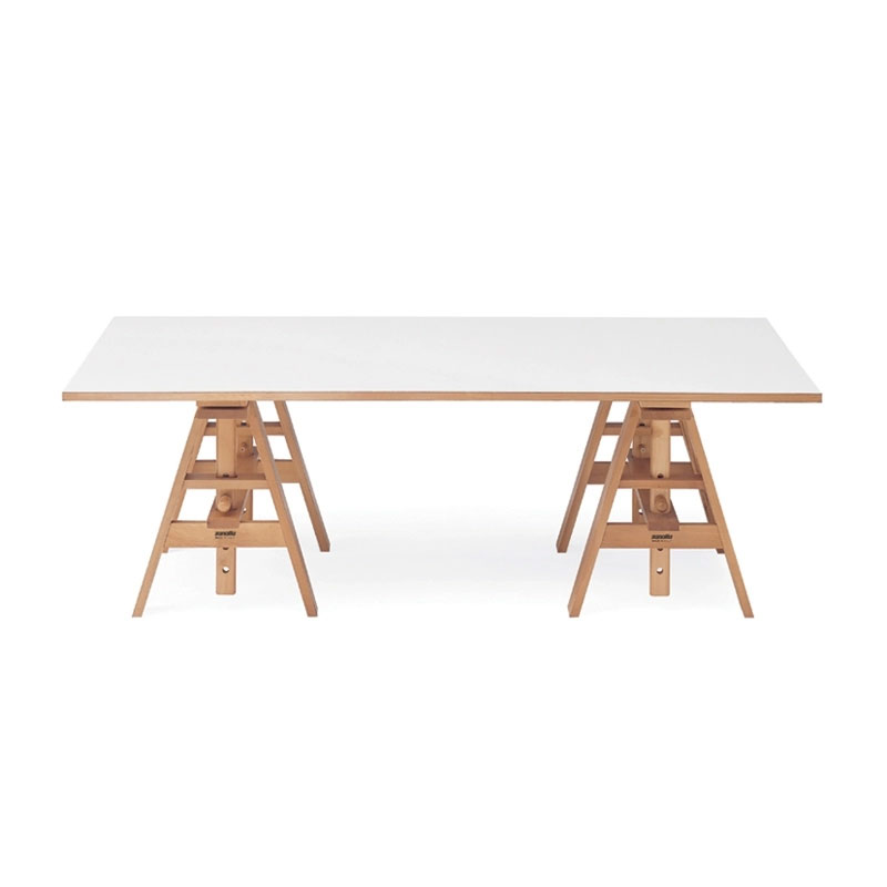 Zanotta Table Leonardo Atelier Artiste Bois Treteaux Peintre Achille Castiglioni Icônes Angers Nantes Paris Bordeaux Tours Mans Rennes Lyon 1
