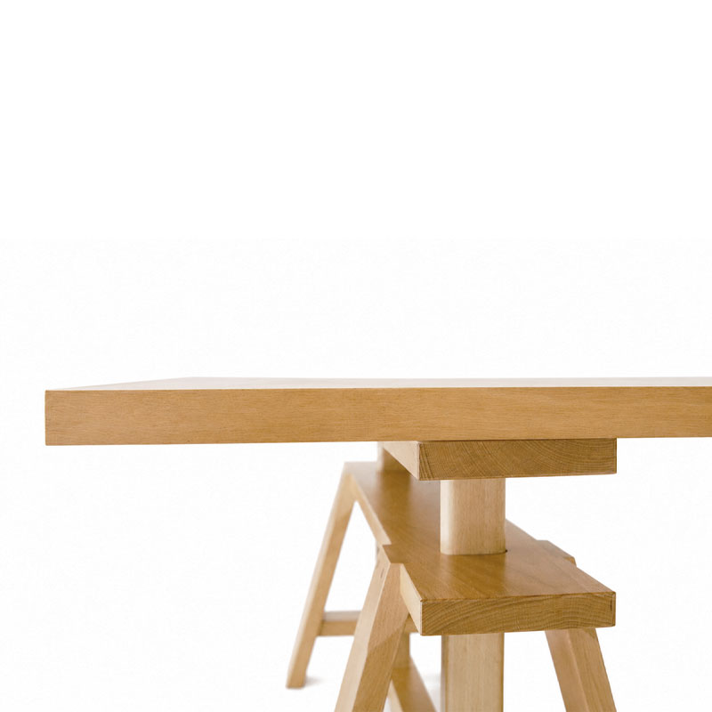 Zanotta Table Leonardo Atelier Artiste Bois Treteaux Peintre Achille Castiglioni Icônes Angers Nantes Paris Bordeaux Tours Mans Rennes Lyon 5