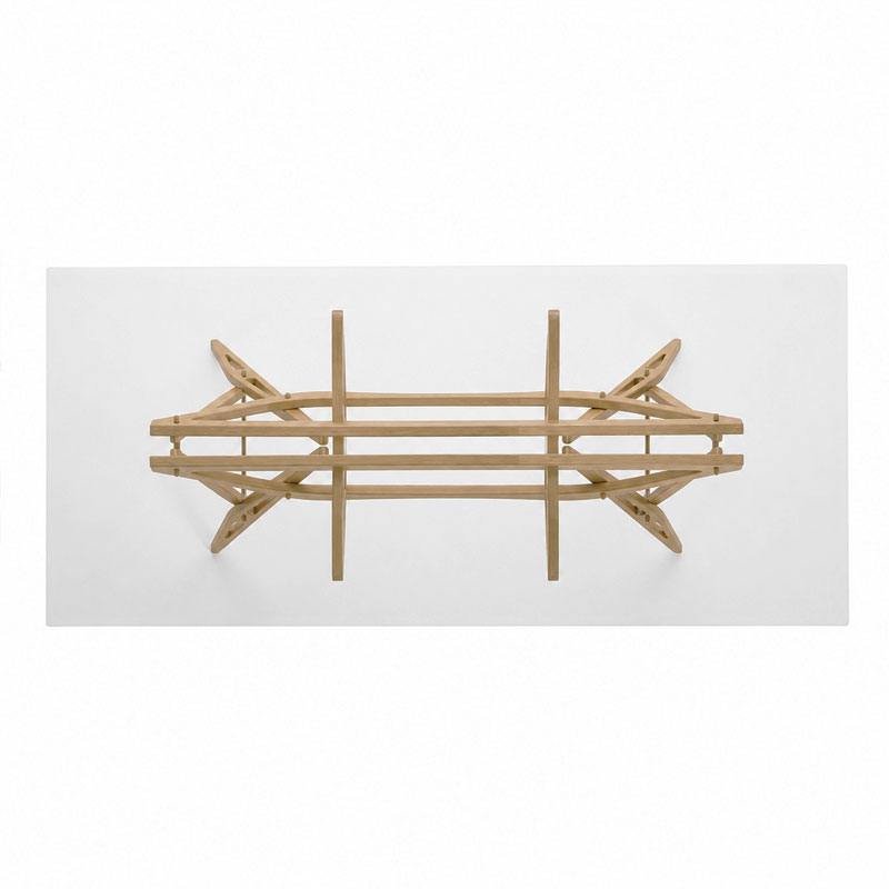 Zanotta Table Reale Verre Bois Chêne 200x90 Carlo Mollino Icônes Angers Nantes Paris Bordeaux Nice Tours Mans Lyon Rennes 14