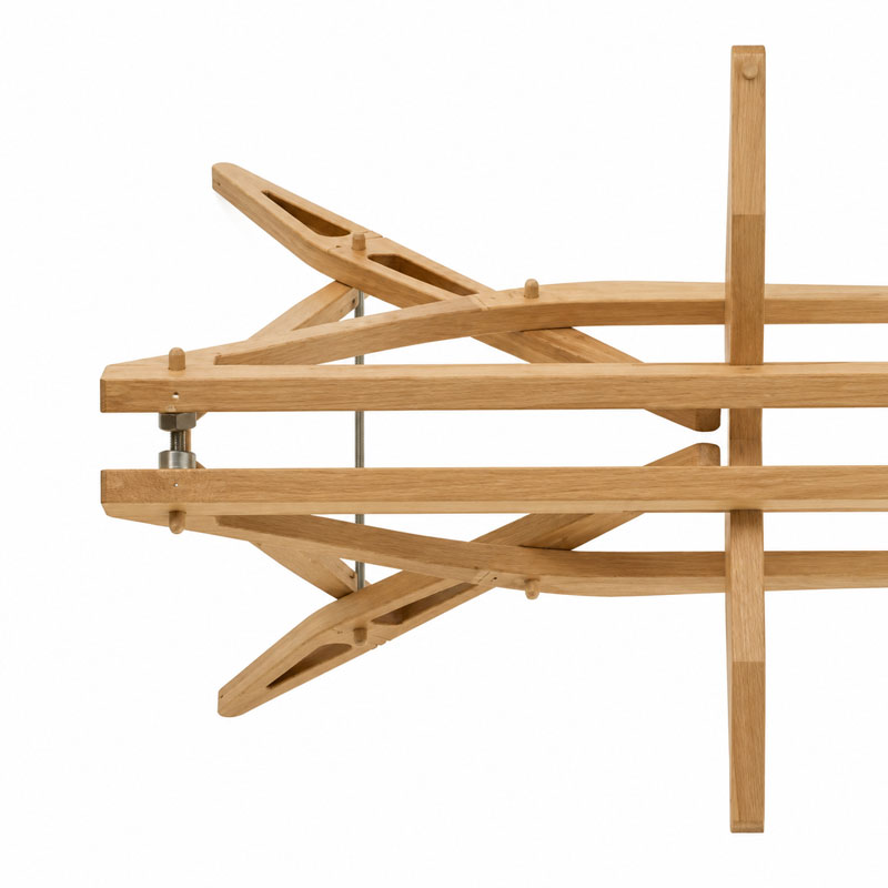 Zanotta Table Reale Verre Bois Chêne 200x90 Carlo Mollino Icônes Angers Nantes Paris Bordeaux Nice Tours Mans Lyon Rennes 5