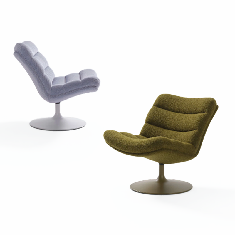 Artifort Fauteuil F506 Vert Olive Kaki Pivotant Geoffrey Harcourt  Icônes Angers Nantes Paris Bordeaux Rennes Mans Tours Cholet Ancenis 6