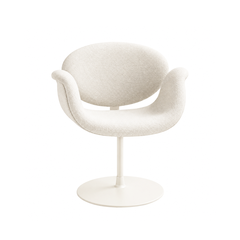 Artifort Little Tulip F163  Fauteuil Pivotant Gris Blanc Pierre Paulin Icônes Angers Nantes Paris Bordeaux Rennes Tours Mans Poitiers