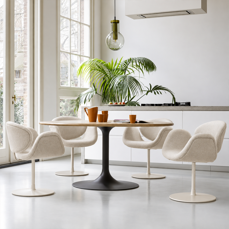 Artifort Little Tulip F163  Fauteuil Pivotant Gris Blanc Pierre Paulin Icônes Angers Nantes Paris Bordeaux Rennes Tours Mans Poitiers 3