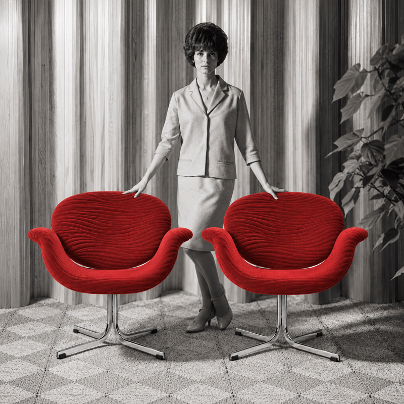 Artifort Little Tulip Fauteuil Edition Anniversaire Kvadrat Rouge Corail Pierre Paulin Icônes Angers Nantes Paris Bordeaux Rennes 6