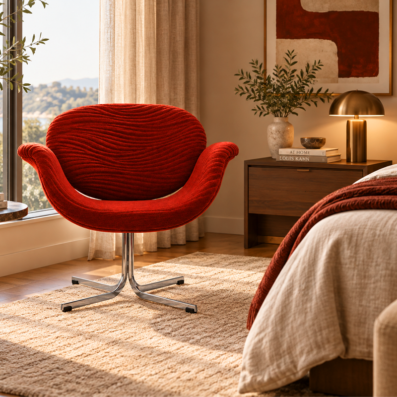 Artifort Little Tulip Fauteuil Edition Anniversaire Kvadrat Rouge Corail Pierre Paulin Icônes Angers Nantes Paris Bordeaux Rennes 8