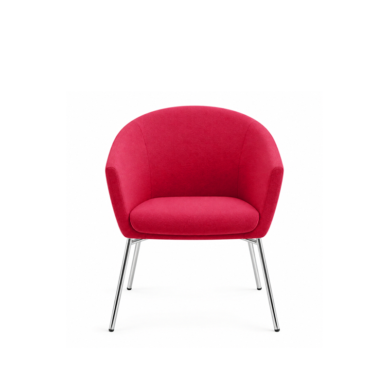 Artifort Megan Fauteuil Rose Chrome Tissu divina Pierre Paulin Icônes Angers Nantes Paris Bordeaux Rennes Lille Lyon Marseille Tours Mans 3
