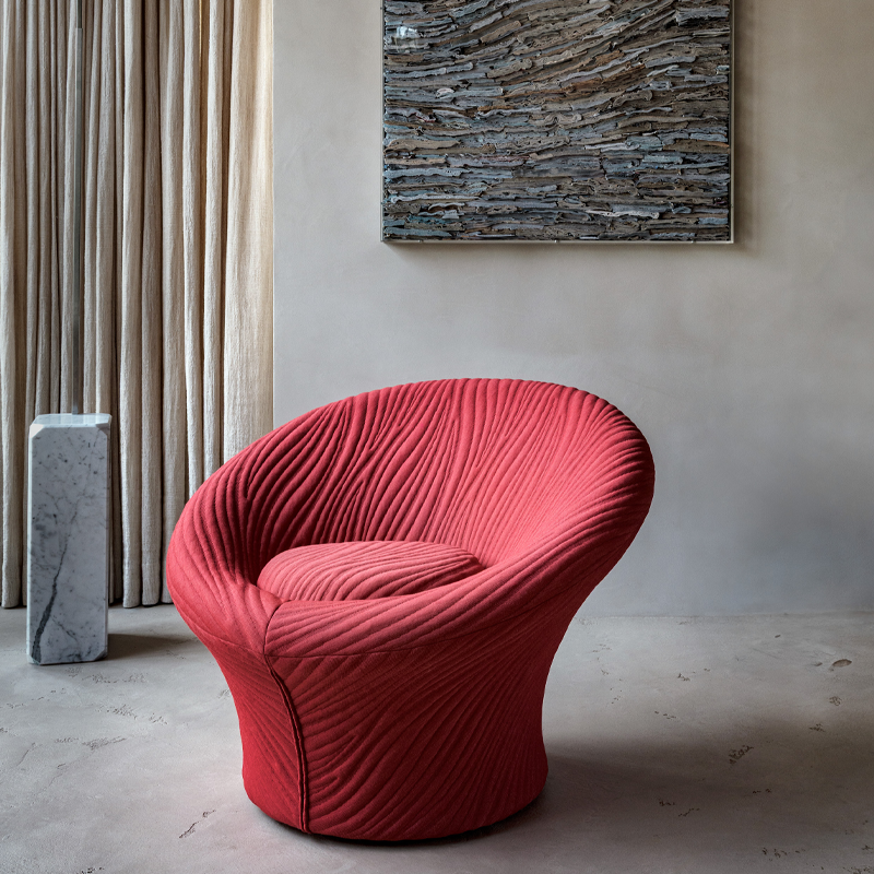 Artifort Mushroom Fauteuil Edition Anniversaire Kvadrat Rouge Corail Pierre Paulin Icônes Angers Nantes Paris Bordeaux lille Tours Caen 1