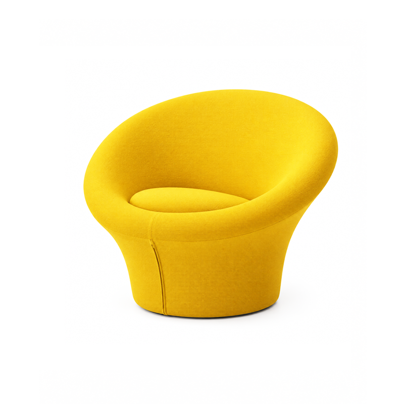 Artifort Mushroom Fauteuil Tonus Jaune 1960 Pierre Paulin dimensions Icônes Angers Nantes Paris Bordeaux Rennes Tours Mans Laval Orleans 2