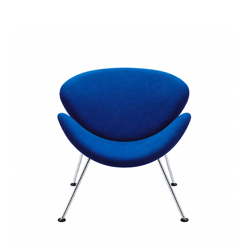 Artifort Orange Slice Fauteuil Kvadrat Bleu Tissu Chrome Tonus Electrique Pierre Paulin Icônes Angers Nantes Paris Bordeaux Nice Lyon Lille Rennes 1