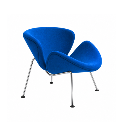 Artifort Orange Slice Fauteuil Kvadrat Bleu Tissu Chrome Tonus Electrique Pierre Paulin Icônes Angers Nantes Paris Bordeaux Nice Lyon Lille Rennes 2
