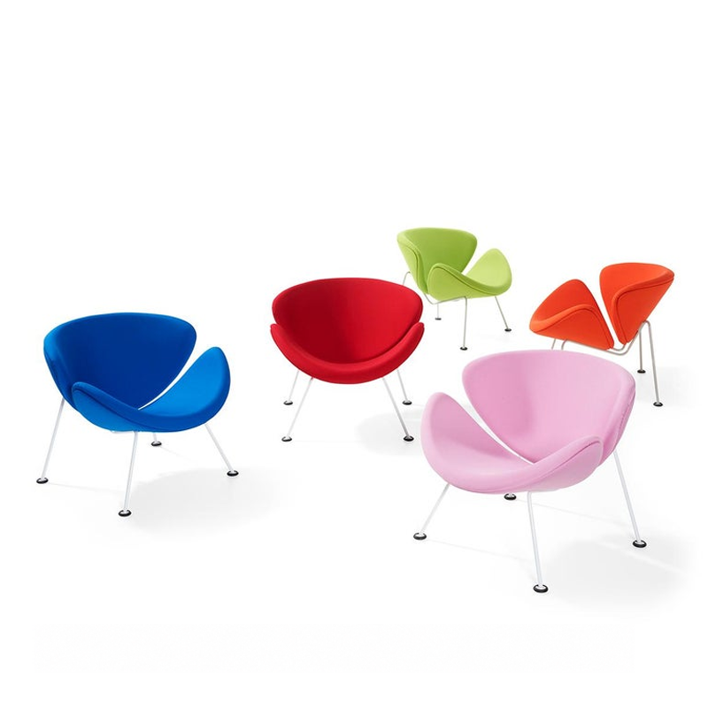 Artifort Orange Slice Fauteuil Kvadrat Bleu Tissu Chrome Tonus Electrique Pierre Paulin Icônes Angers Nantes Paris Bordeaux Nice Lyon Lille Rennes 5