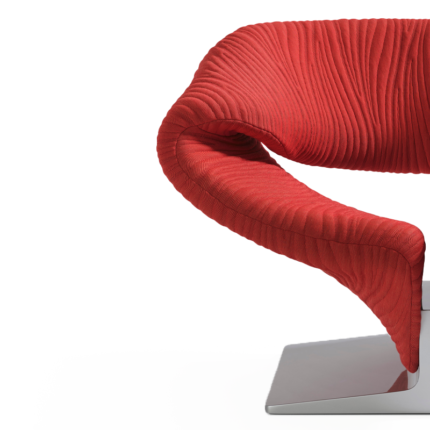 Artifort Ribbon Fauteuil Edition Anniversaire Kvadrat Febrik Rouge Corail Pierre Paulin Icônes Angers Nantes Paris Bordeaux Rennes
