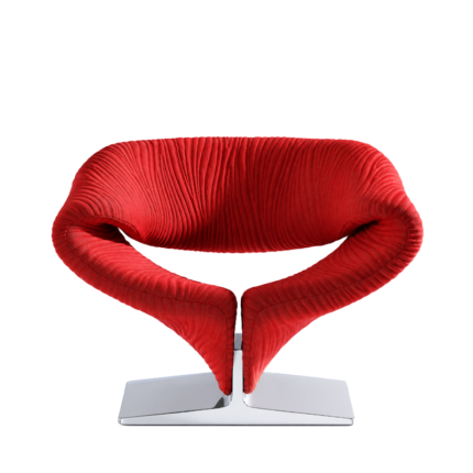 Artifort Ribbon Fauteuil Edition Anniversaire Kvadrat Febrik Rouge Corail Pierre Paulin Icônes Angers Nantes Paris Bordeaux Rennes 0