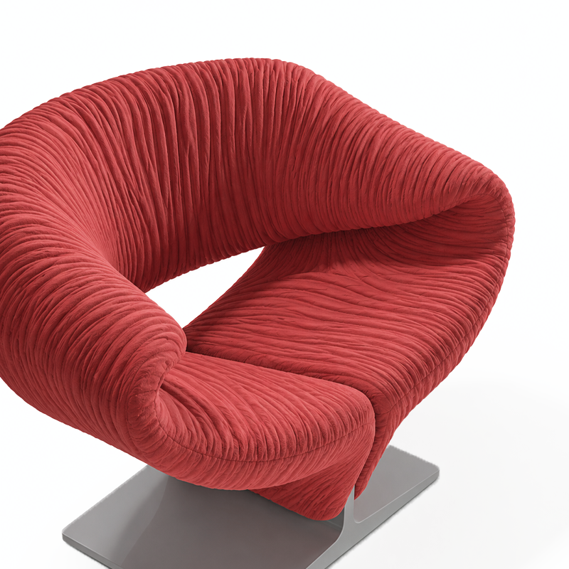 Artifort Ribbon Fauteuil Edition Anniversaire Kvadrat Febrik Rouge Corail Pierre Paulin Icônes Angers Nantes Paris Bordeaux Rennes 3