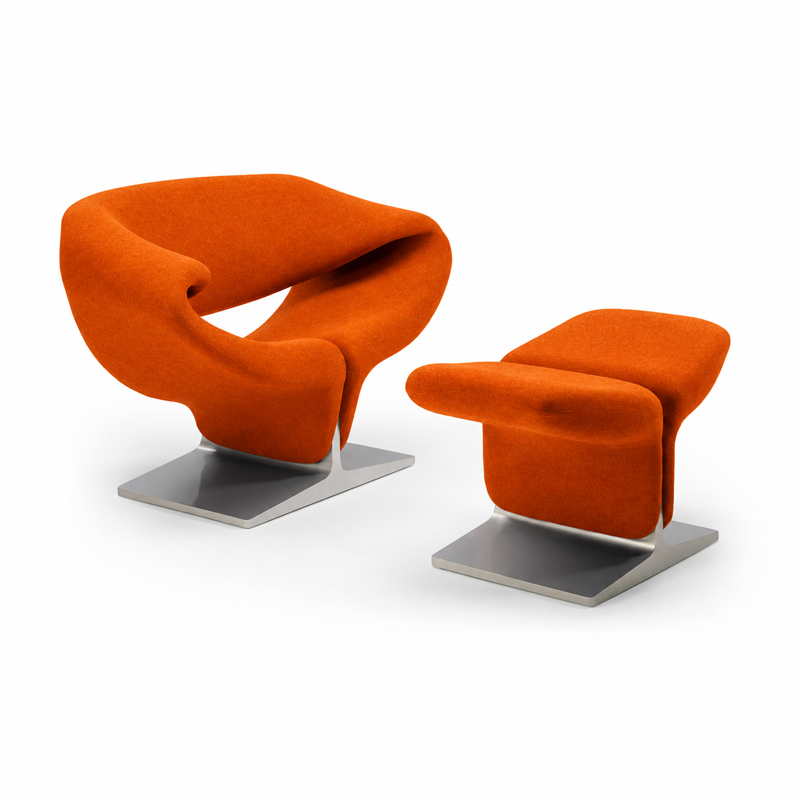 Artifort Ribbon Fauteuil Tonus Ruban Orange 1960 Kvadrat Pierre Paulin Icônes Angers Nantes Paris Bordeaux Rennes Tours Mans Nice Marseille Lyon 0