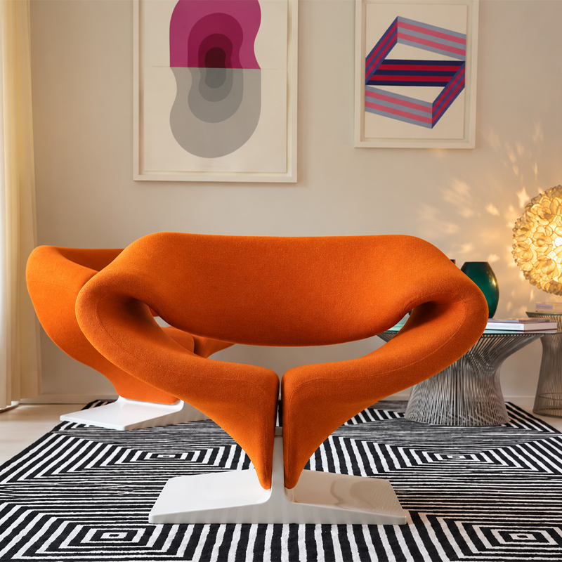 Artifort Ribbon Fauteuil Tonus Ruban Orange 1960 Kvadrat Pierre Paulin Icônes Angers Nantes Paris Bordeaux Rennes Tours Mans Nice Marseille Lyon 10