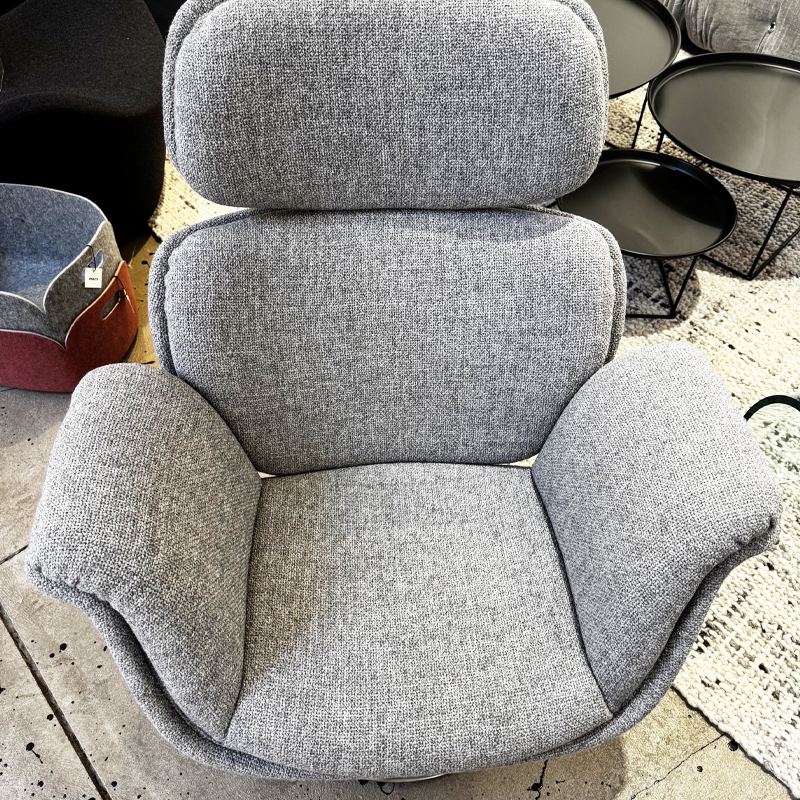 Artifort Tulip F550 Fauteuil Gris Tissu Taro Chrome Pivotant Pierre Paulin Icônes Angers Nantes Paris Bordeaux Rennes Lille Laval 01