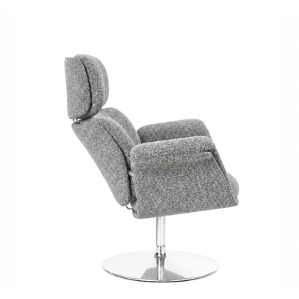 Artifort Tulip F550 Fauteuil Gris Tissu Taro Chrome Pivotant Pierre Paulin Icônes Angers Nantes Paris Bordeaux Rennes Lille Laval 1