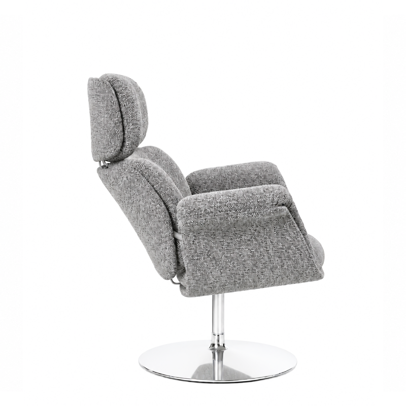Artifort Tulip F550 Fauteuil Gris Tissu Taro Chrome Pivotant Pierre Paulin Icônes Angers Nantes Paris Bordeaux Rennes Lille Laval 1