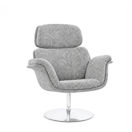 Artifort Tulip F550 Fauteuil Gris Tissu Taro Chrome Pivotant Pierre Paulin Icônes Angers Nantes Paris Bordeaux Rennes Lille Laval 2