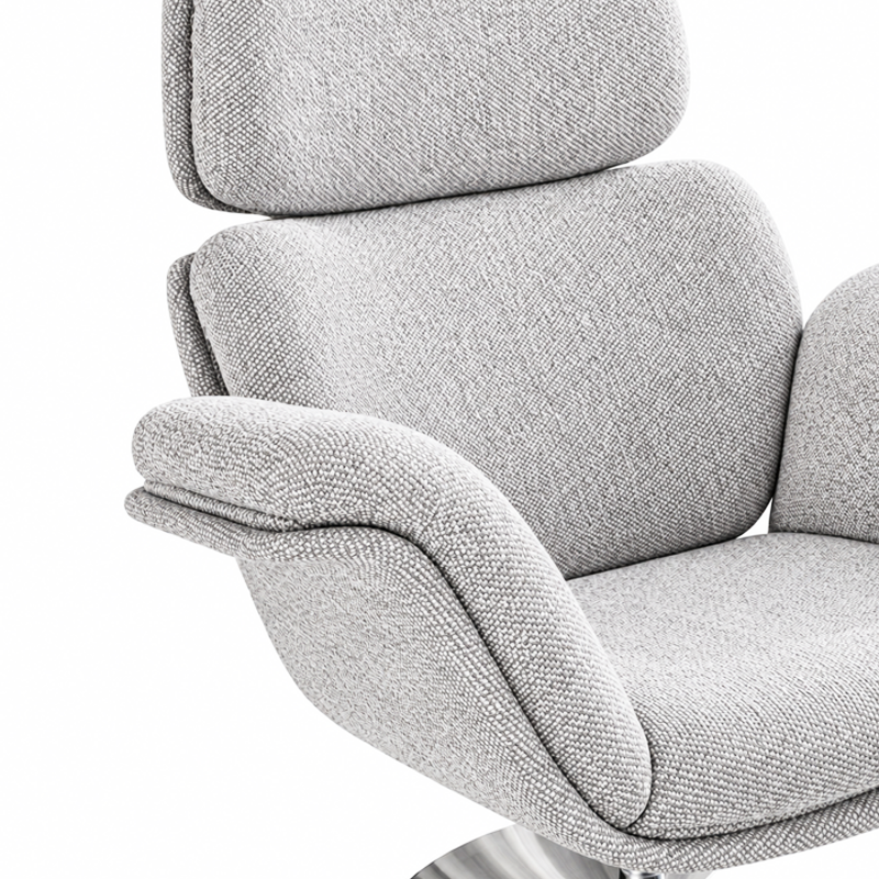 Artifort Tulip F550 Fauteuil Gris Tissu Taro Chrome Pivotant Pierre Paulin Icônes Angers Nantes Paris Bordeaux Rennes Lille Laval 5