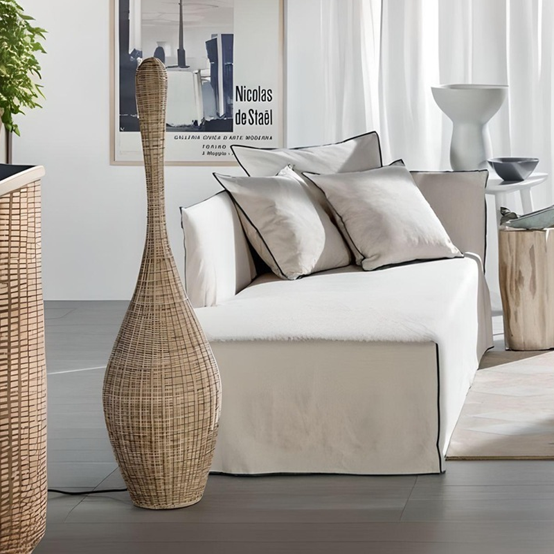 Gervasoni Bollas Lampadaire Rotin naturel bouteille S M L XL Michael Sodau Icônes Angers Nantes Paris Bordeaux Rennes pornichet Baule Sarzeau Royan 3