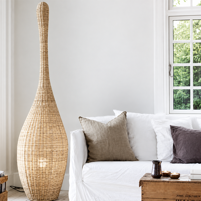 Gervasoni Bollas Lampadaire Rotin naturel bouteille S M L XL Michael Sodau Icônes Angers Nantes Paris Bordeaux Rennes pornichet Baule Sarzeau Royan 4