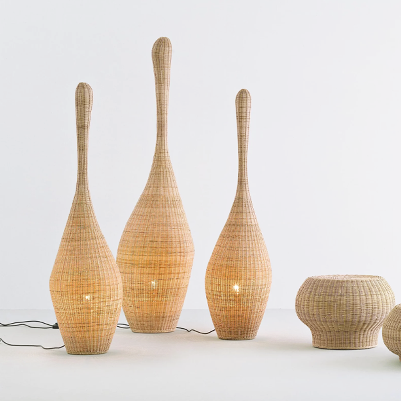 Gervasoni Bollas Lampadaire Rotin naturel bouteille S M L XL Michael Sodau Icônes Angers Nantes Paris Bordeaux Rennes pornichet Baule Sarzeau Royan 5