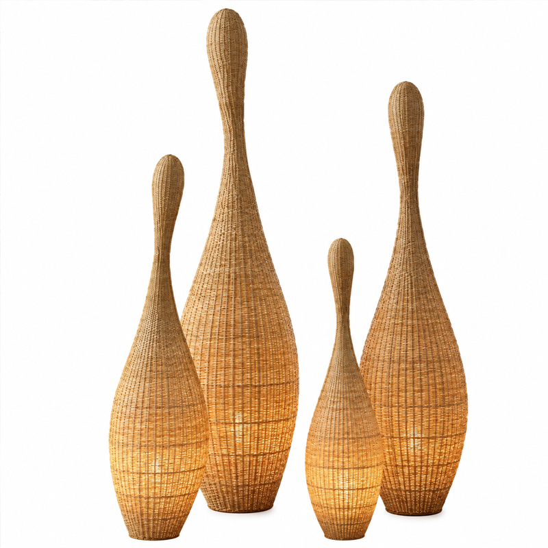 Gervasoni Bollas Lampadaire Rotin naturel bouteille S M L XL Michael Sodau Icônes Angers Nantes Paris Bordeaux Rennes pornichet Baule Sarzeau Royan 9