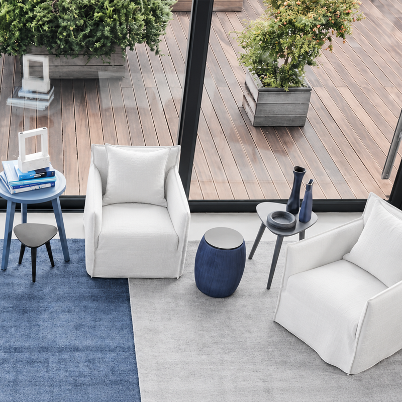 Gervasoni Ghost 05 Fauteuil Tissu Blanc Lino Quickship Icônes Paola Navone Angers Nantes Paris Bordeaux Rennes Tours Mans Laval Baule Niort 5
