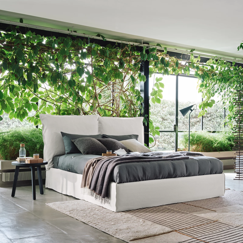 Gervasoni Lit Double 160x200 Tissu Blanc Lino Quickship Icônes Paola Navone Angers Nantes Paris Bordeaux Rennes Tours Mans Laval Baule Porni   Copie (10)