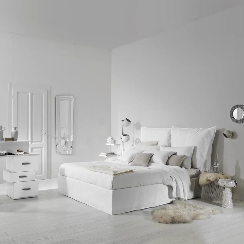 Gervasoni Lit Double 160x200 Tissu Blanc Lino Quickship Icônes Paola Navone Angers Nantes Paris Bordeaux Rennes Tours Mans Laval Baule Porni   Copie (8)