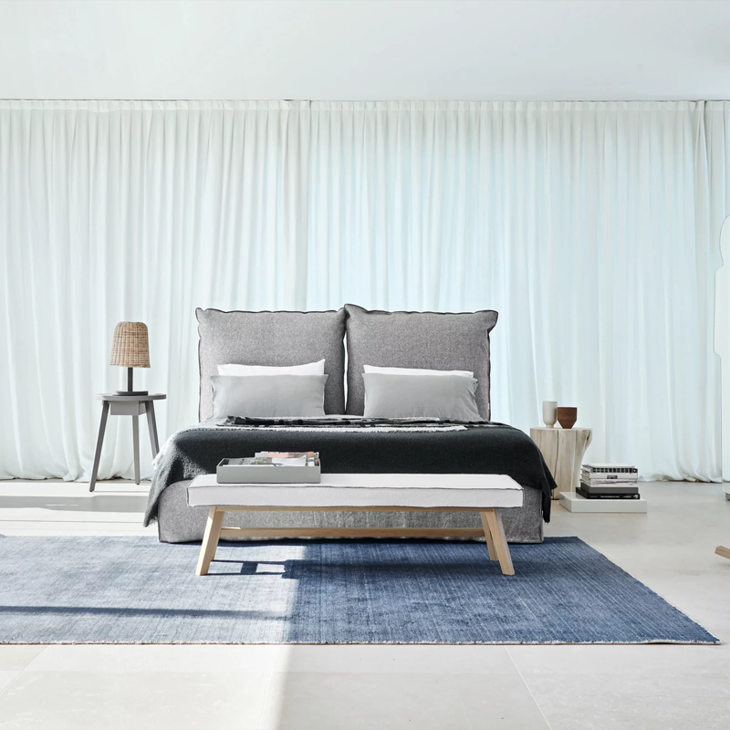 Gervasoni Lit Double 160x200 Tissu Blanc Lino Quickship Icônes Paola Navone Angers Nantes Paris Bordeaux Rennes Tours Mans Laval Baule Porni   Copie (9)