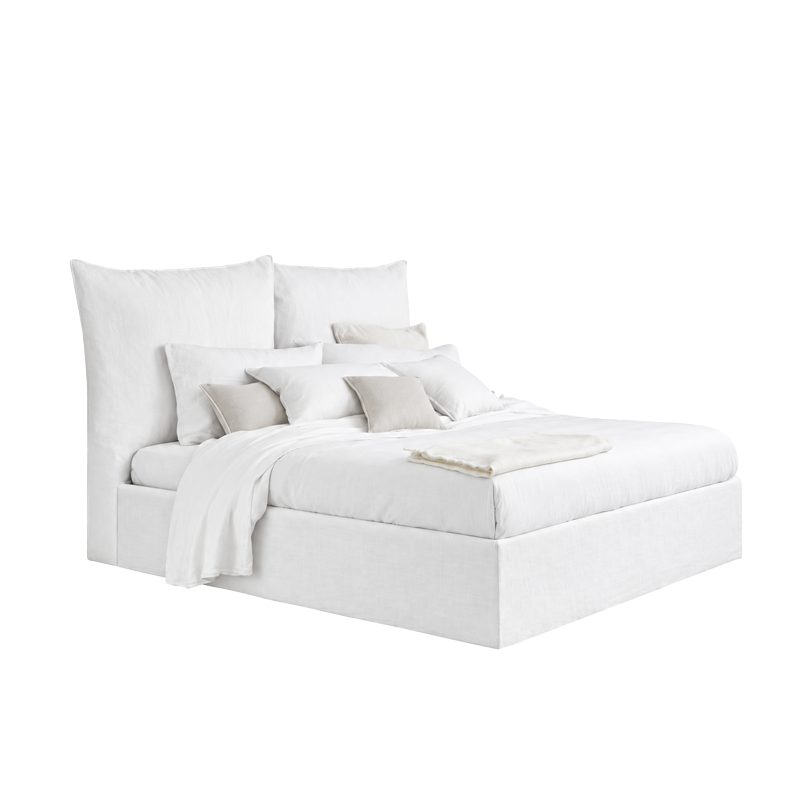 Gervasoni Lit Double 160x200 Tissu Blanc Lino Quickship Icônes Paola Navone Angers Nantes Paris Bordeaux Rennes Tours Mans Laval Baule Pornichet 9