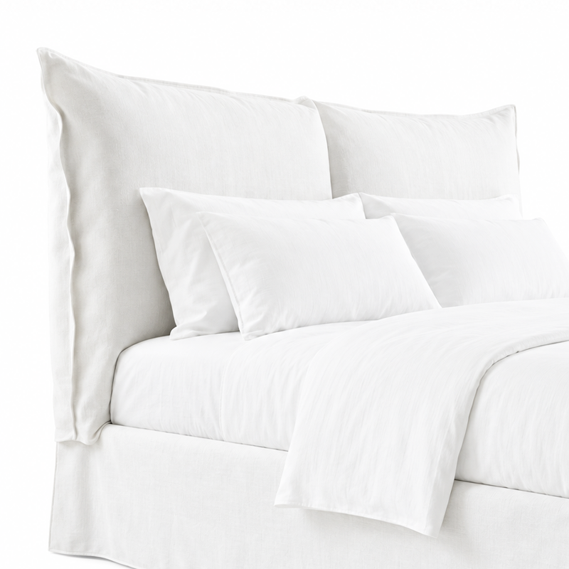 Gervasoni Lit Double 160x200 Tissu Blanc Lino Quickship Icônes Paola Navone Angers Nantes Paris Bordeaux Rennes Tours Mans Laval Baule Pouligen