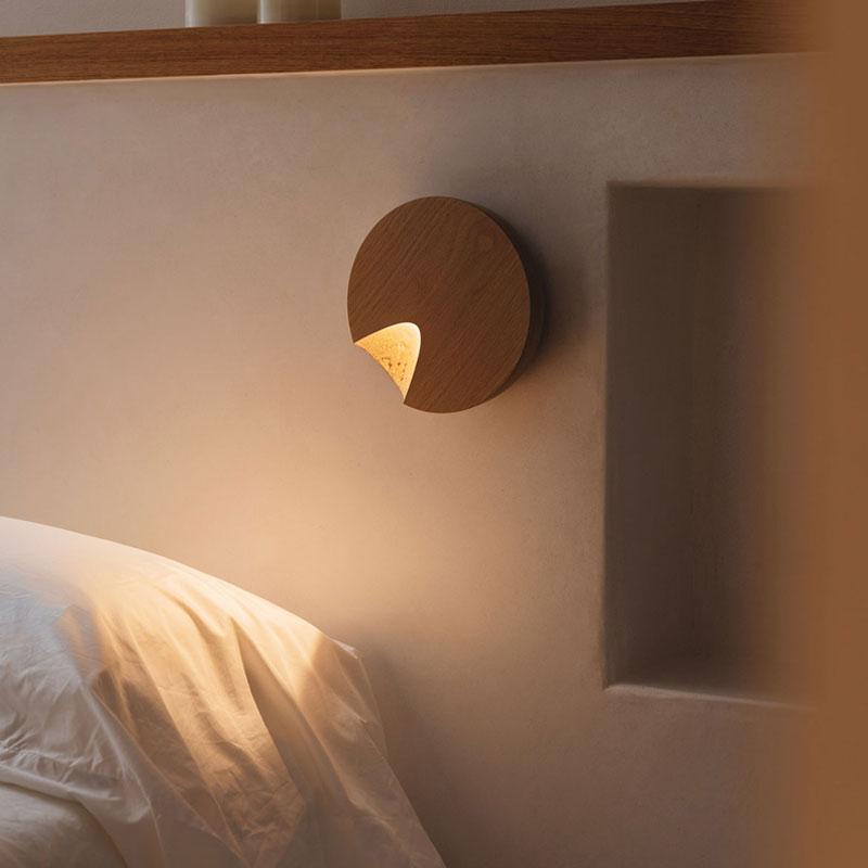Vibia Applique Dots Bois Noyer Halo Rond Luminaire rotatif Martín Azúa Icônes Angers Nantes Paris Bordeaux Nice Tours Mans Rennes 8