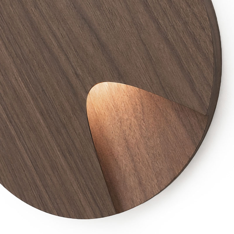 Vibia Applique Dots Bois Noyer Halo Rond Luminaire rotatif Martín Azúa Icônes Angers Nantes Paris Bordeaux Nice Tours Mans Rennes 9
