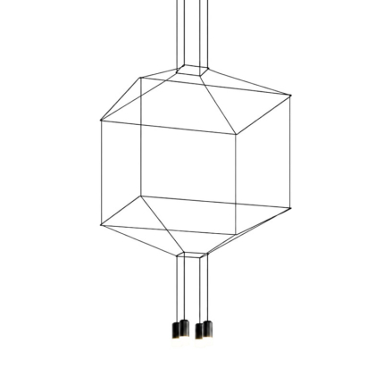 Vibia Wireflow Suspension Chandelier Led Noir Cristal Forme geometrie Arik Levy Icônes Angers Nantes Paris Bordeaux Rennes Tours Mans Lyon 0