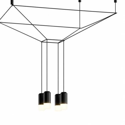 Vibia Wireflow Suspension Chandelier Led Noir Cristal Forme geometrie Arik Levy Icônes Angers Nantes Paris Bordeaux Rennes Tours Mans Lyon 8