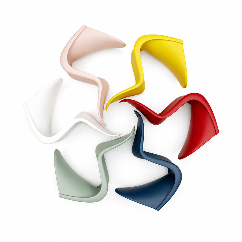 Vitra Chaise Junior enfant Chair Panton Vert Gris Soft mint Plastique Verner Icônes Angers Nantes Paris Bordeaux Nice Tours Lyon Lille Rennes 3