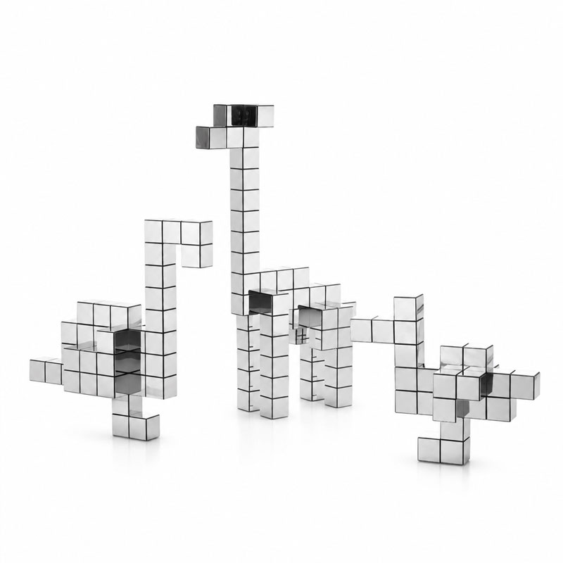Vitra Panton Cubes Duck Chrome Miroir Objet deco Sculpture Animaux Verner Panton Icônes Angers Nantes Paris Bordeaux Nice Tours Mans Rennes Lyon 5