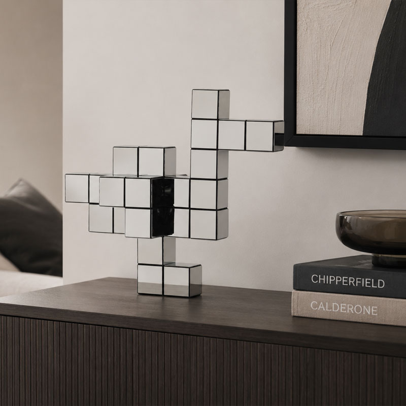 Vitra Panton Cubes Duck Chrome Miroir Objet deco Sculpture Animaux Verner Panton Icônes Angers Nantes Paris Bordeaux Nice Tours Mans Rennes Lyon 6