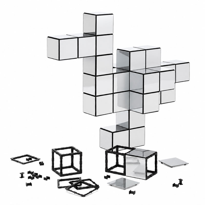 Vitra Panton Cubes Duck Chrome Miroir Objet deco Sculpture Animaux Verner Panton Icônes Angers Nantes Paris Bordeaux Nice Tours Mans Rennes Lyon 8