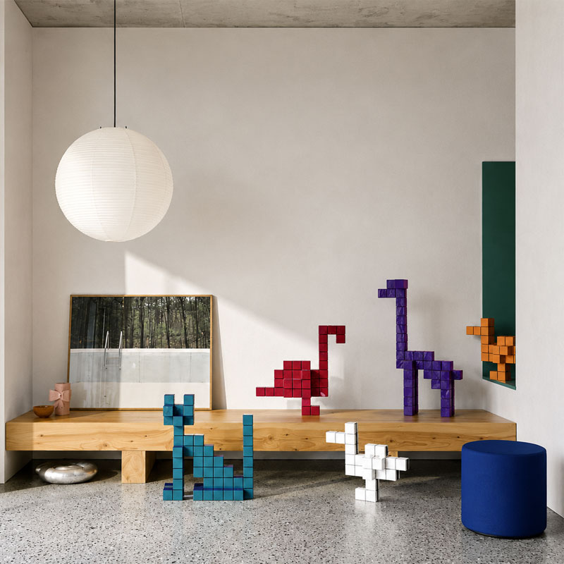 Vitra Panton Cubes Duck Orange Objet deco Sculpture Animaux geometrie Verner Panton Icônes Angers Nantes Paris Bordeaux Nice Tours Mans Rennes 8